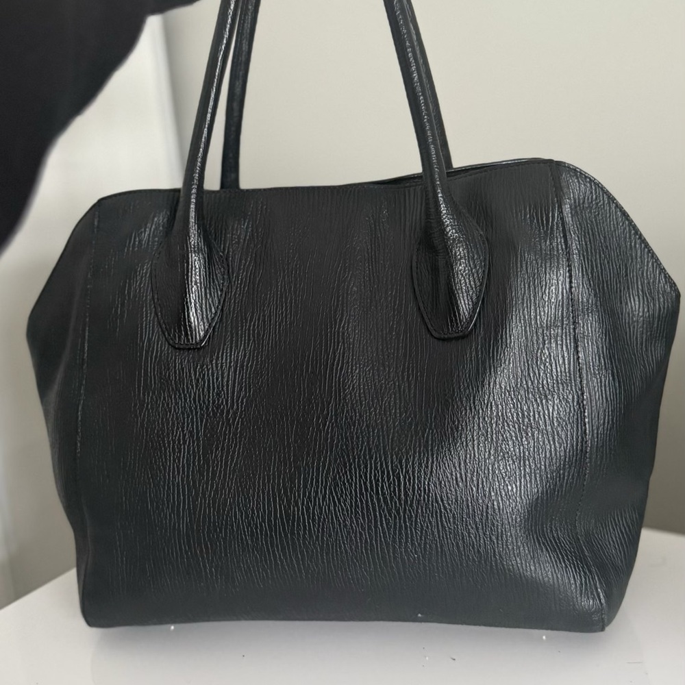 Furla Black Leather Laptop Bag - Picture 3 of 6
